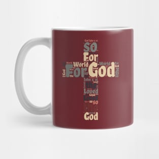 Easter cross, word cloud Mug